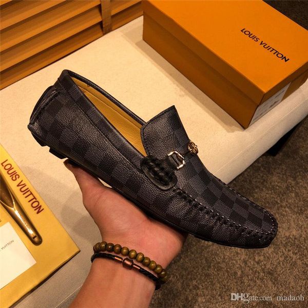 

20wn italian mens shoes casual luxury brands summer men loafers genuine leather moccasins comfy breathable slip on shoes yetc8, Black