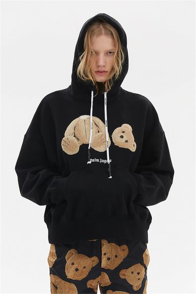 

Palm Designer Mens Hoodies Angels Teddy Printed Long Sleeve Loose Hooded Mens Sweatshirts Brand Solid Color Fleece Embroidery Mens Apparel