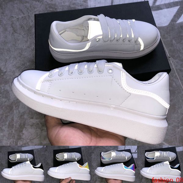 

reflective golden balck velvet chaussures white golden leather platform falt designer shoes men women luxury sneakers