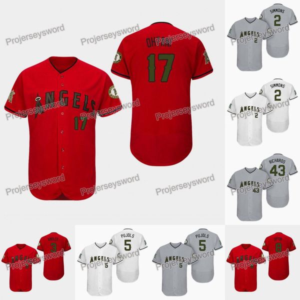 

Los Angeles 17 Shohei Ohtani Memorial Day Angels Jersey Andrelton Simmons Ian Kinsler Albert Pujols Justin Upton Mike Trout Baseball Jerseys