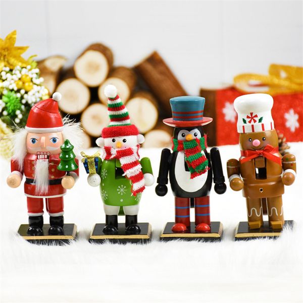 

wood santa claus snowman christmas decorations for home window desk natal ornaments merry christmas new year adornos de navidad