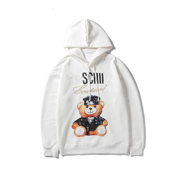 

для женщин мужской марки толстовки новой моды осени женщина письмо медведь printed hooded конструктор толстовка с длинным рукавом толстовка, Black