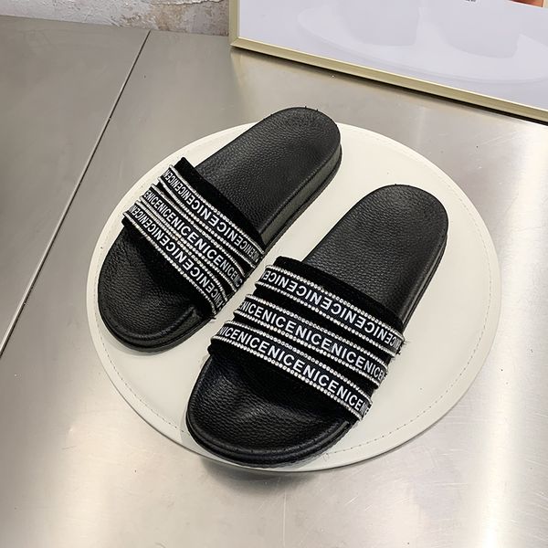 

slippers women summer indoor flat non slip flip flops female 2020 new soft bottom home slides ladies casual outdoor beach shoes, Black