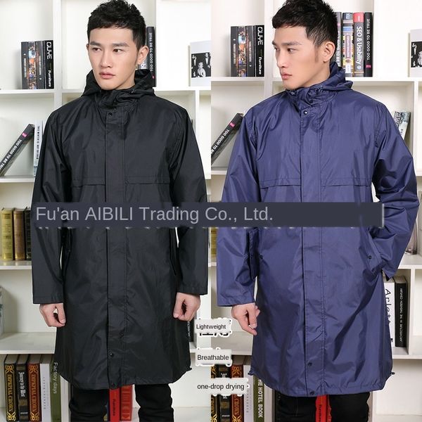 

walking дождя мужских длинная взрослая открытым водонепроницаемого свет один цельного пончо туризма walking плаща мужских долгих взрослых на, Black