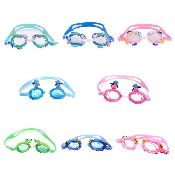 

children swimming goggles cute cartoon anti fog adjustable kid swim glasses