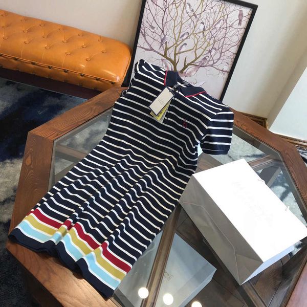 

20s new designer womens dresses fashion summer polo dresses womens shirt dress short sleeve size 160-175 yf204113, Black;pink