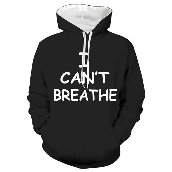 

2020 new arrival men's hoodies casual mens i can not breathe printing sweatshirt fashion men hooded hoodie 11 styles plus size s-5xl, Black