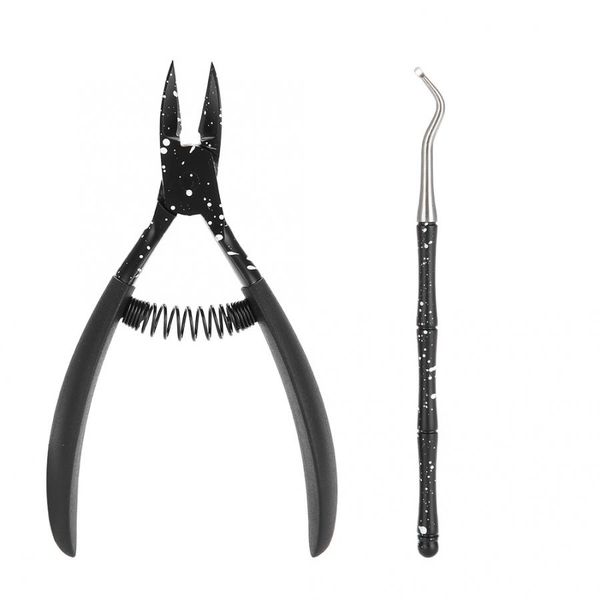 

acrylic nail kit manicure 2pcs/set professional toenail care tool ingrown toenail fixer cuticle nipper nail file kit