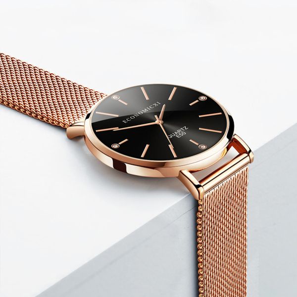 

classic women rose gold ladies watch clock dress business fashion woman quartz wristwatch gift zegarek damski#b, Slivery;brown
