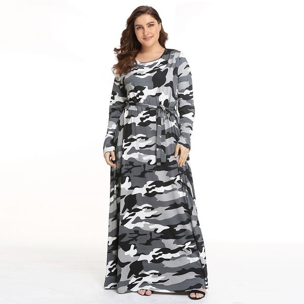 

женские дизайнерские платья с длинным рукавом платья больших размеров горячие роскошные женские осень-зима длинные юбки повседневные уличные, Black;gray