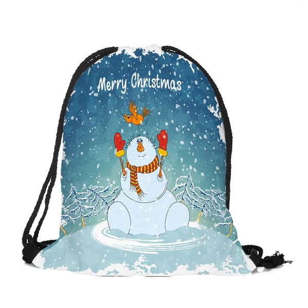 

sleeper #5001 merry christmas candy bag satchel rucksack bundle pocket drawstring bag ing