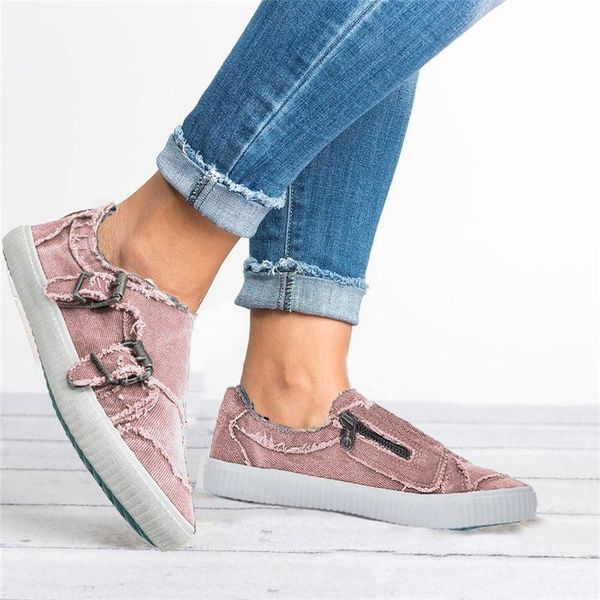 

adisputent women shoes slip on flat vulcanized shoes casual female denim fashionable sneakers breathable footwears, Black