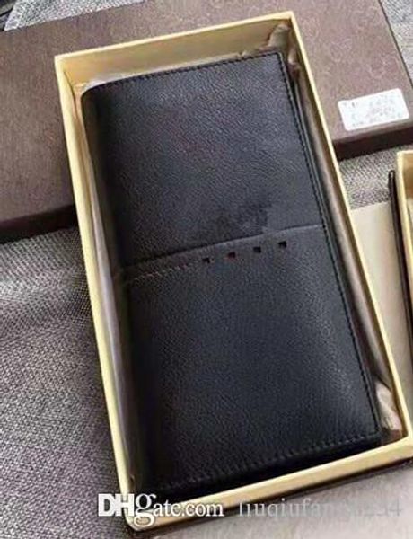 

the new 2020 men's wallets long classic business leather wallet card in hand bag both men and women purse luxury female wallet, Red;black