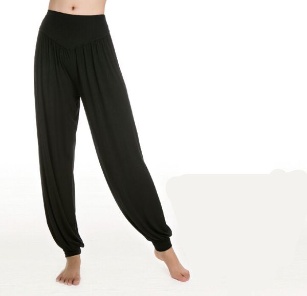 

yoga pants women's beam pants lantern square sportswear modern dance pants, White;red