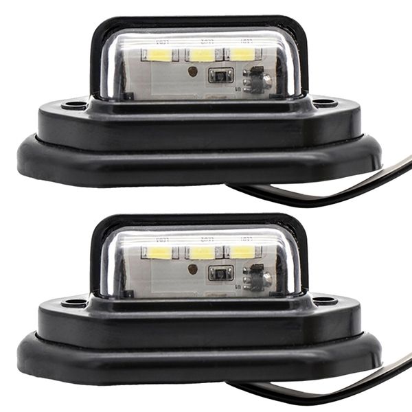 

2pcs 10-30v 3 leds license plate lights for truck lorry caravan trailer