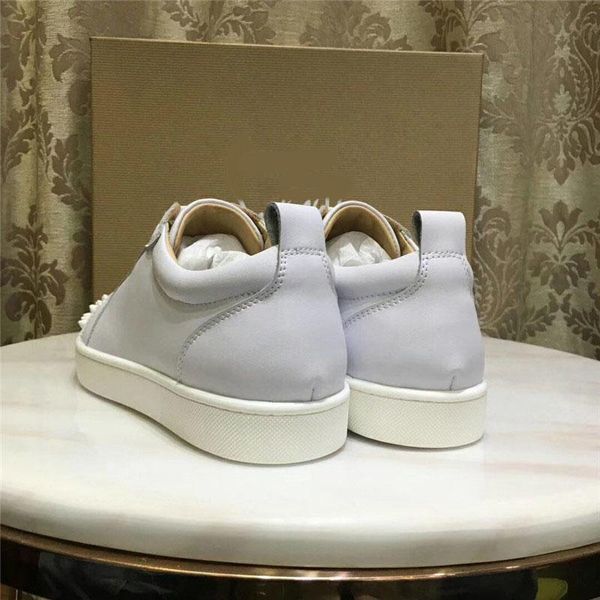 

brand new designer luxury leather nails sparkling crystal low shoes 563casual shoes men and women shoes large size eur35-46, Black