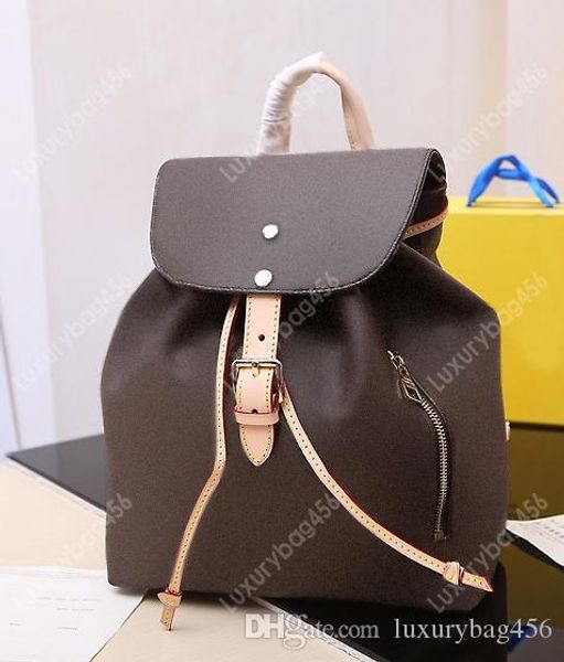 

2019 women's classic bucket backpack n41578 women's large capacity travel backpack canvas casual bag