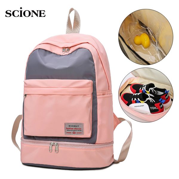 

women gym backpack fitness bag travel rucksack waterproof dry and wet bolsa deporte mujer sac de sport gymtas femme xa850wa