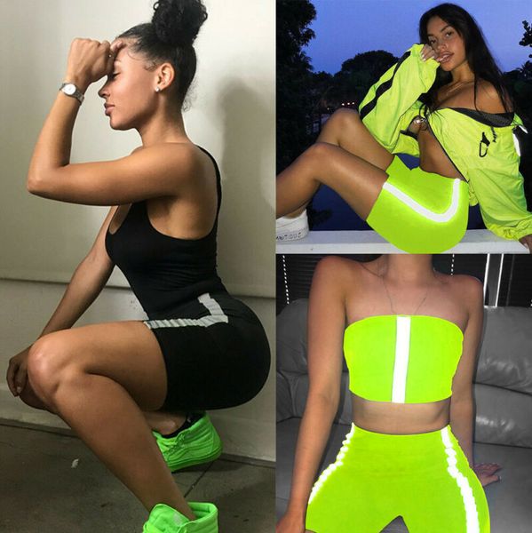 

women 2pcs/set sports suit pants outfit yoga workout clothes tracksuit, White;red