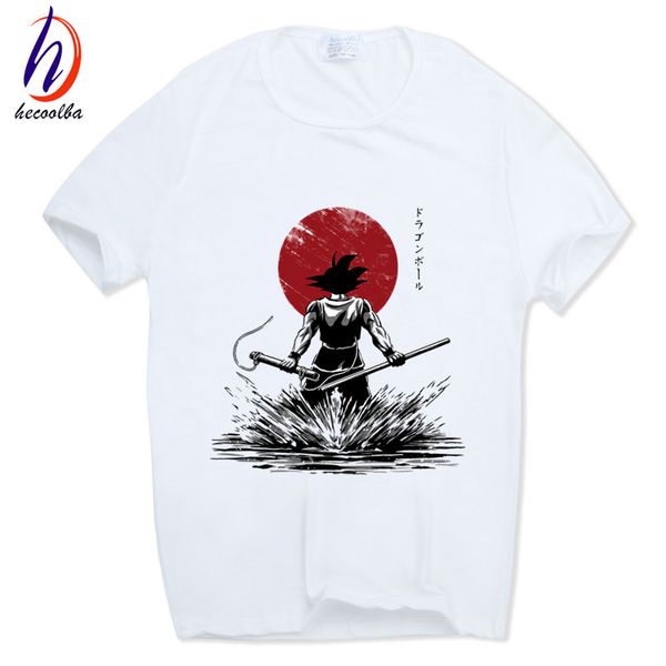 

Hecoolba 2017 Dragon Ball Z Goku T-shirt Short sleeve O-Neck Tshirt Summer Saiyan Vegeta Harajuku brand clothing T shirt HCP316