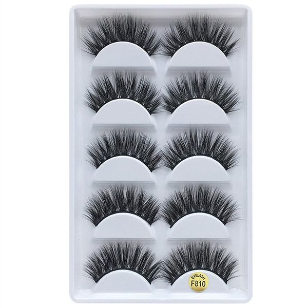 

5 pairs mink eyelashes 3d false lashes thick crisscross makeup eyelash extension natural volume soft fake eye lashes dhl