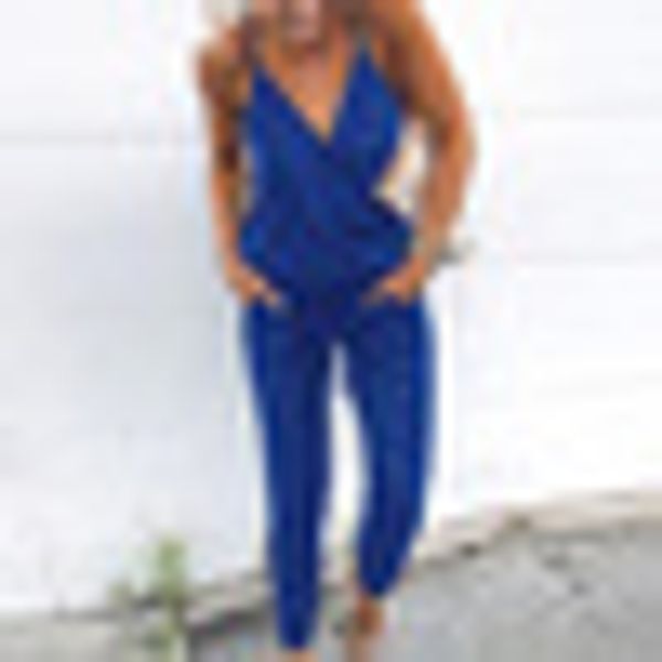 

womens spaghetti strap jumpsuit ladies sleevless casual solid romper playsuit, Black;white