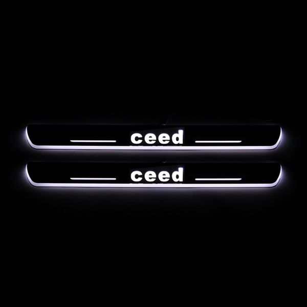 

for kia ceed 2010 - 2018 moving led welcome pedal car scuff plate pedal door sill pathway light