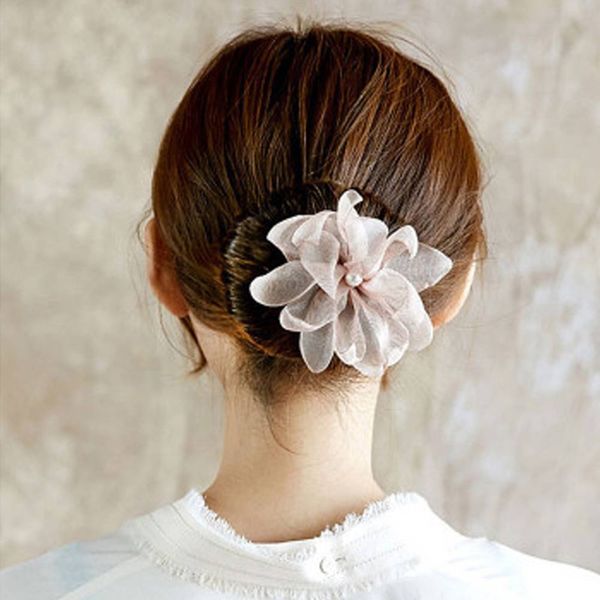 2019 Pearl Flower Donut Headband Magic Hair Bun Maker Hairstyle
