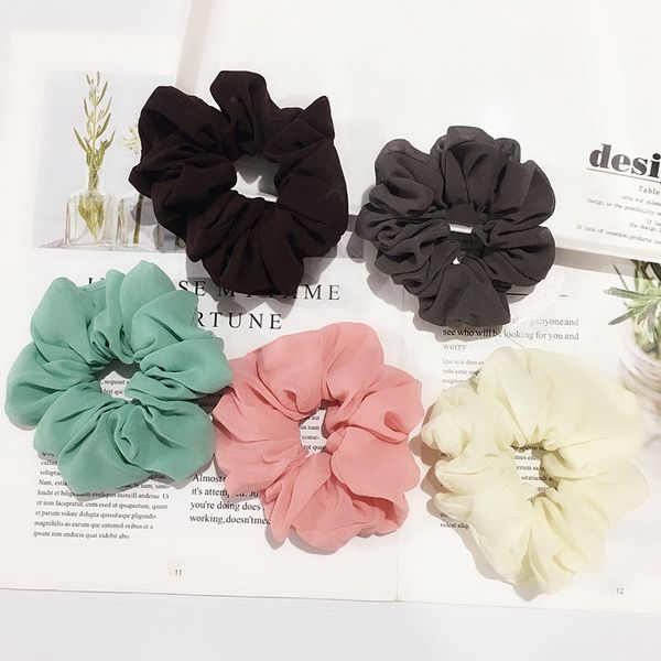 Rosa Bianco Fiore Capelli scrunchie elastico Bobble Donna Ragazze