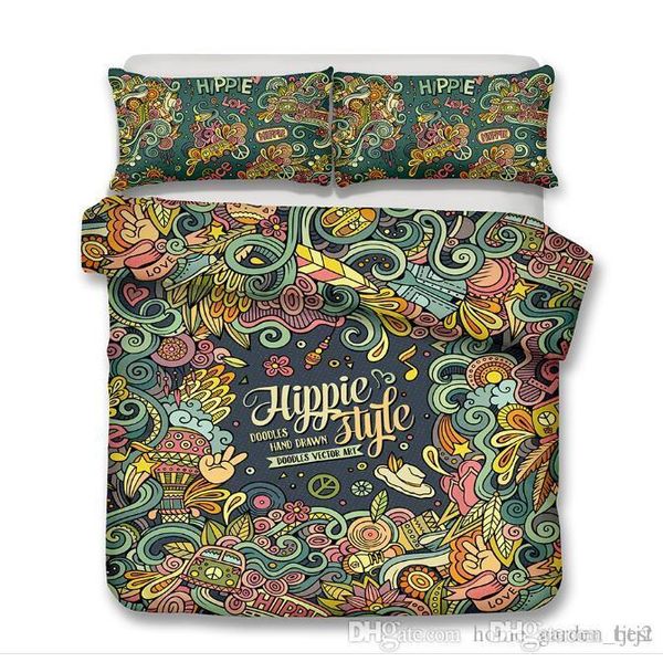 Us Au Size Luxury Bedding Set Duvet Hippie Style Bed Cover Set