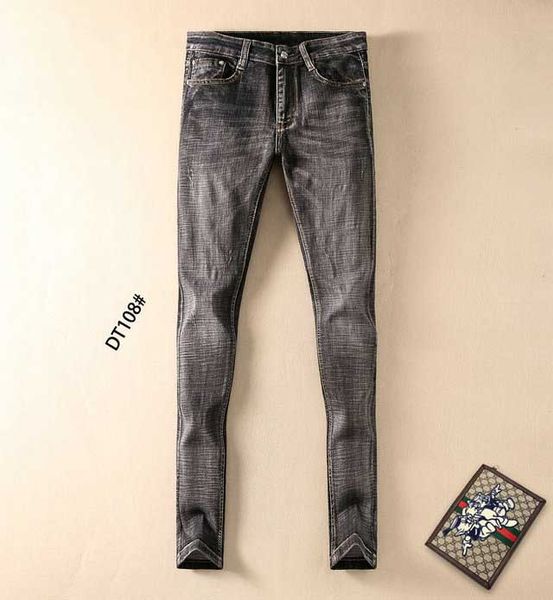 

burberri дизайнер мужской бренд джинсы новой пара диких джинсы классических продажи высокого mprint бутики сращивание прибытие тонкого бизне, Blue