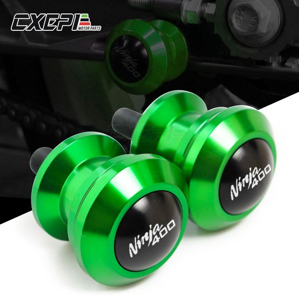 

motorcycle swingarm spools slider swingarm stand for ninja400 ninja 400 2018-2019 accessories with logo