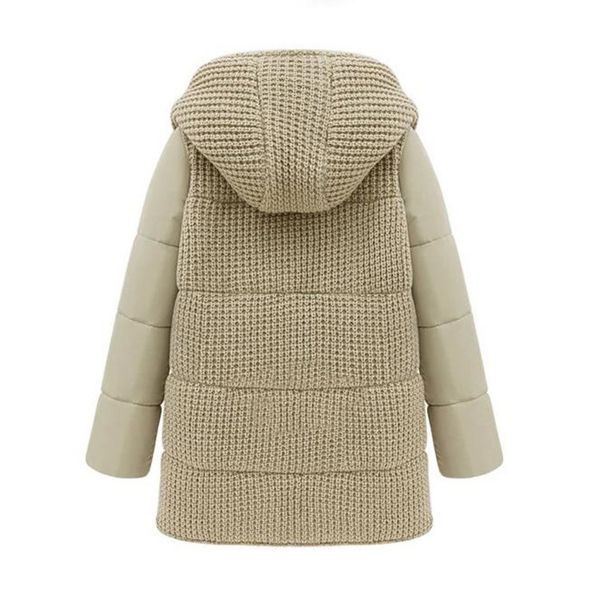 

new pattern wool split long fund fashion woman cotton-padded clothes cotton coat winter jacket women, Black