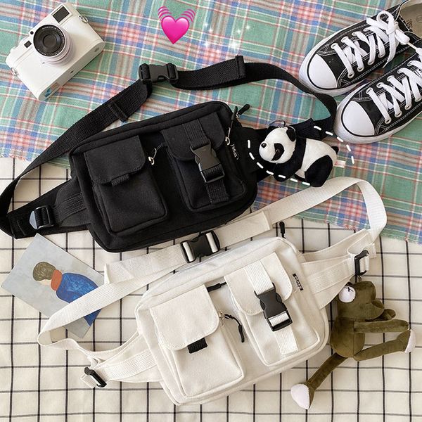 

canvas joker chest bag leisure sports messenger bag for male and female students& canvas width 25cm height 18m thickness 7cm