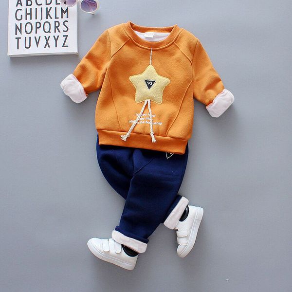 

baby girl одежда мультфильм моды утолщенной спортивный костюм футболка топ + брюки 2pcs boy эпикировка дети bebes беговая костюмы tracksuit, White