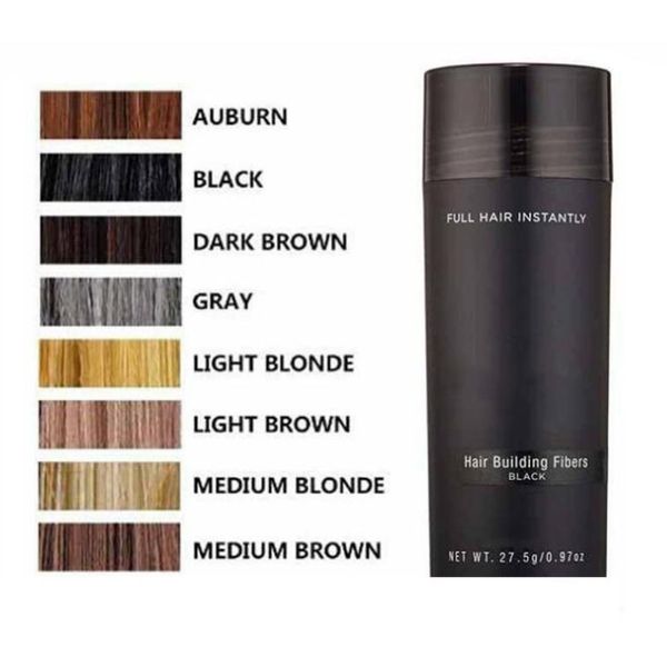 

hair building fibers 27.5g hair fiber thinning concealer instant keratin hair powder black spray applicator 30pcs