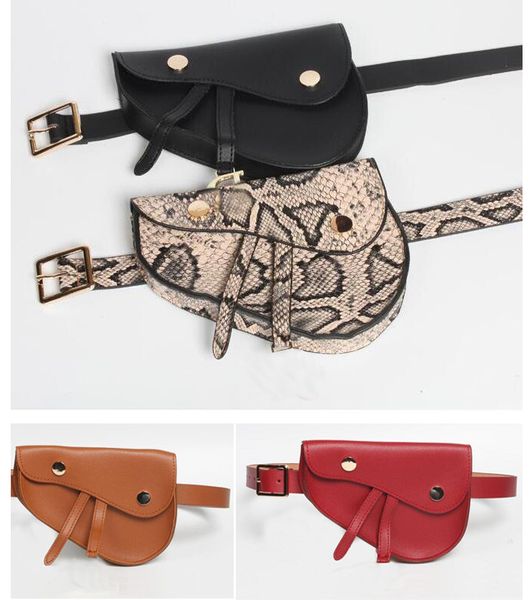 

the latest est ladies waist bag designer snake thin belt saddle bag fashion mini mobile phone bag purse ing