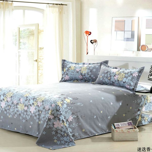 

1 piece beauty floral flat bed sheet for kids adults single double bed 100% polyester sanding sheet (no case) xf337-5