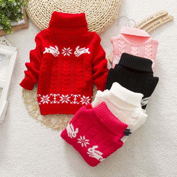 

kids girls spring autumn sweaters boy girl pullovers sweater kids turtleneck knitted pullover children outerwear 3 years, Blue