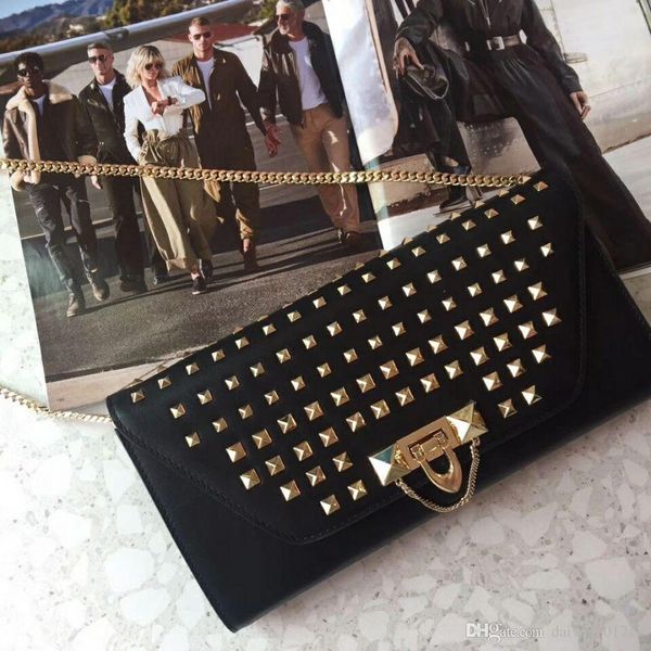 

european classical style luxury milan zoshow new handbag shoulder bag made of leather bag ladies bag gold studded banquet