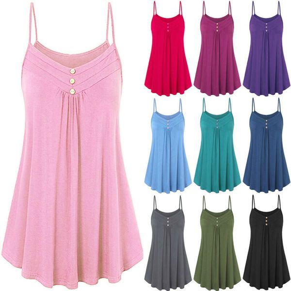 

women soild vest summer beach tunic sleeveless tank t-shirt sun blouse, White
