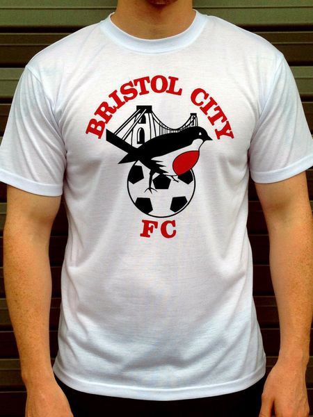 

BRISTOL CITY FC Robins Fan футболка логотип значок герб. Винтаж, ретро, старая школа мужчины ж