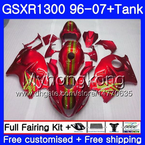 Karosserien für Suzuki GSXR 1300 1996 2002 2003 2004 2005 2006 2007 Schönes Perlenrot 333HM.116 GSXR-1300 GSXR1300 Hayabusa 96 02 03 04 05 06 Verkleidung