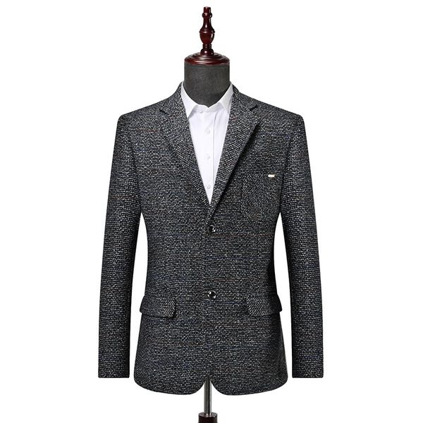 

2019 new blazer masculino men's suit woven matte business dress daily suit casual male jacket blazer hombre, White;black