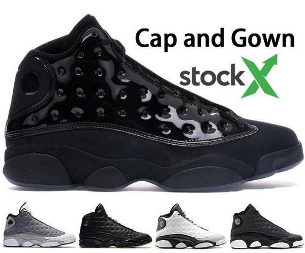 

new cap and gown 13 13s men basketball shoes mens atmosphere grey bred hyper royal phantom he got game sneakers boots us 7-13