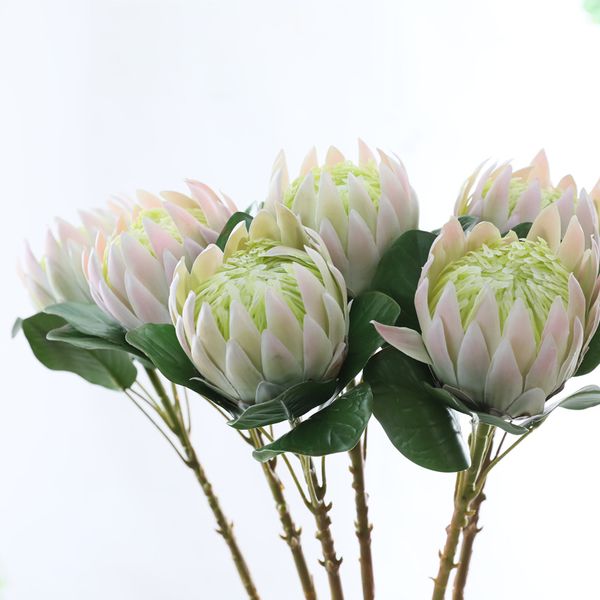 

new luxury large south africa emperor flowers branch fake flores for home decoration wreath plants floral artificial flower
