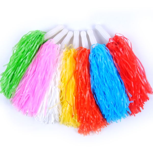 

1pc plastic cheerleader pom ppom girl cheer refueling props cheerleading pompon pompoms nonfading plastic hand flowers