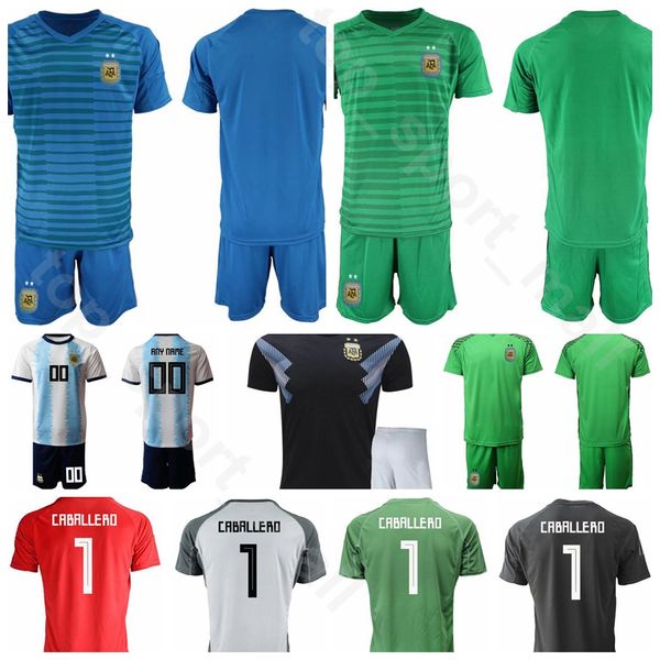 

Argentina Goalkeeper GK Goalie 1 Sergio Romero Jersey Set 2019 Copa America Soccer 1 GUZMAN 12 MARCHESIN Football Shirt Kits Uniform