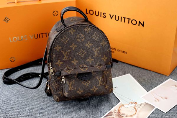 

Factory women palm pring mini pm mm 3 ize backpack genuine leather children backpack women printing leather mini backpack m41560