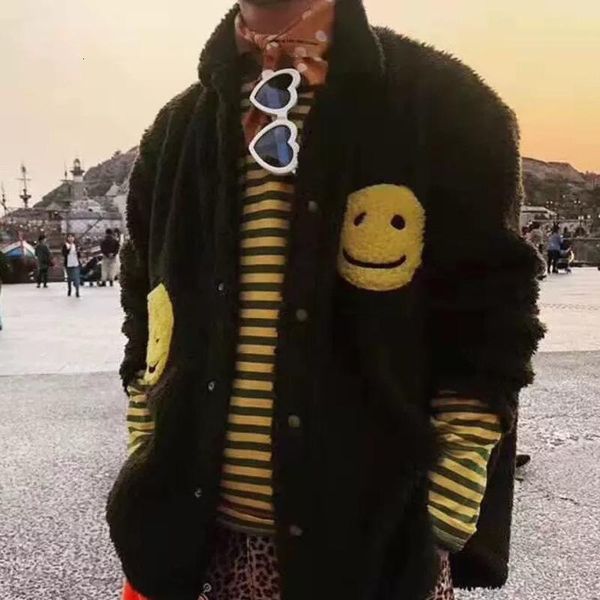 

19fw drew house long sleeve loose jacket warm and comfortable couple mens and women designer coat hfxhjk051, Black;brown